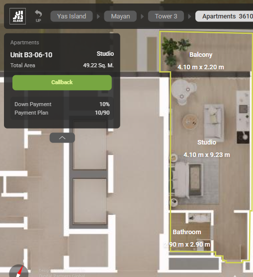 Studio Mayan Apartment Virtual Tour Yas Island