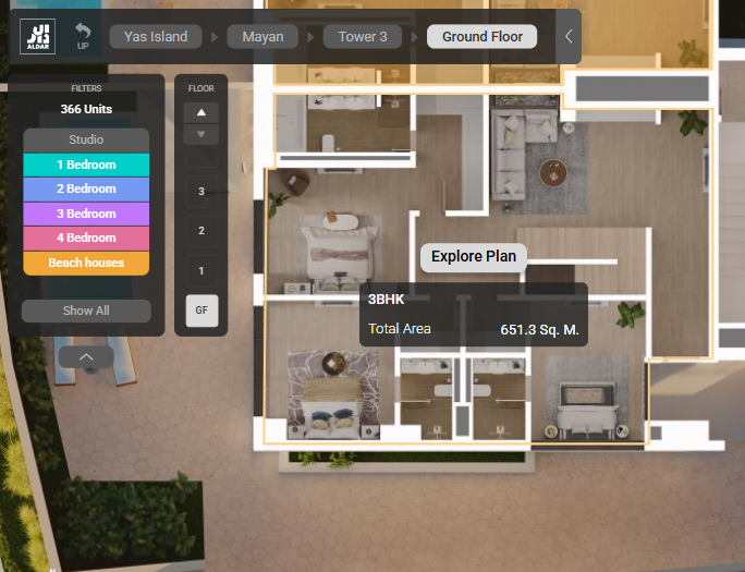 Mayan Beachhouse Virtual Tour Yas Island Abu Dhabi