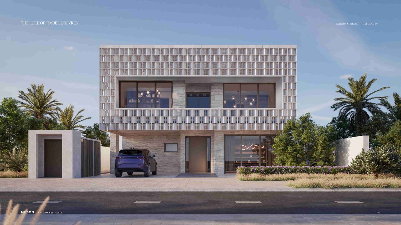 Elegant 5-bedroom villa featuring a chef’s kitchen, multiple balconies, and panoramic views of the Abu Dhabi skyline.